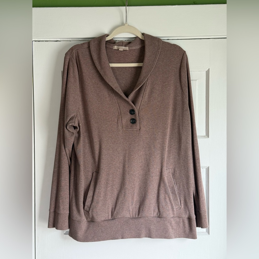 Banana Republic Taupe Long Sleeve Pullover